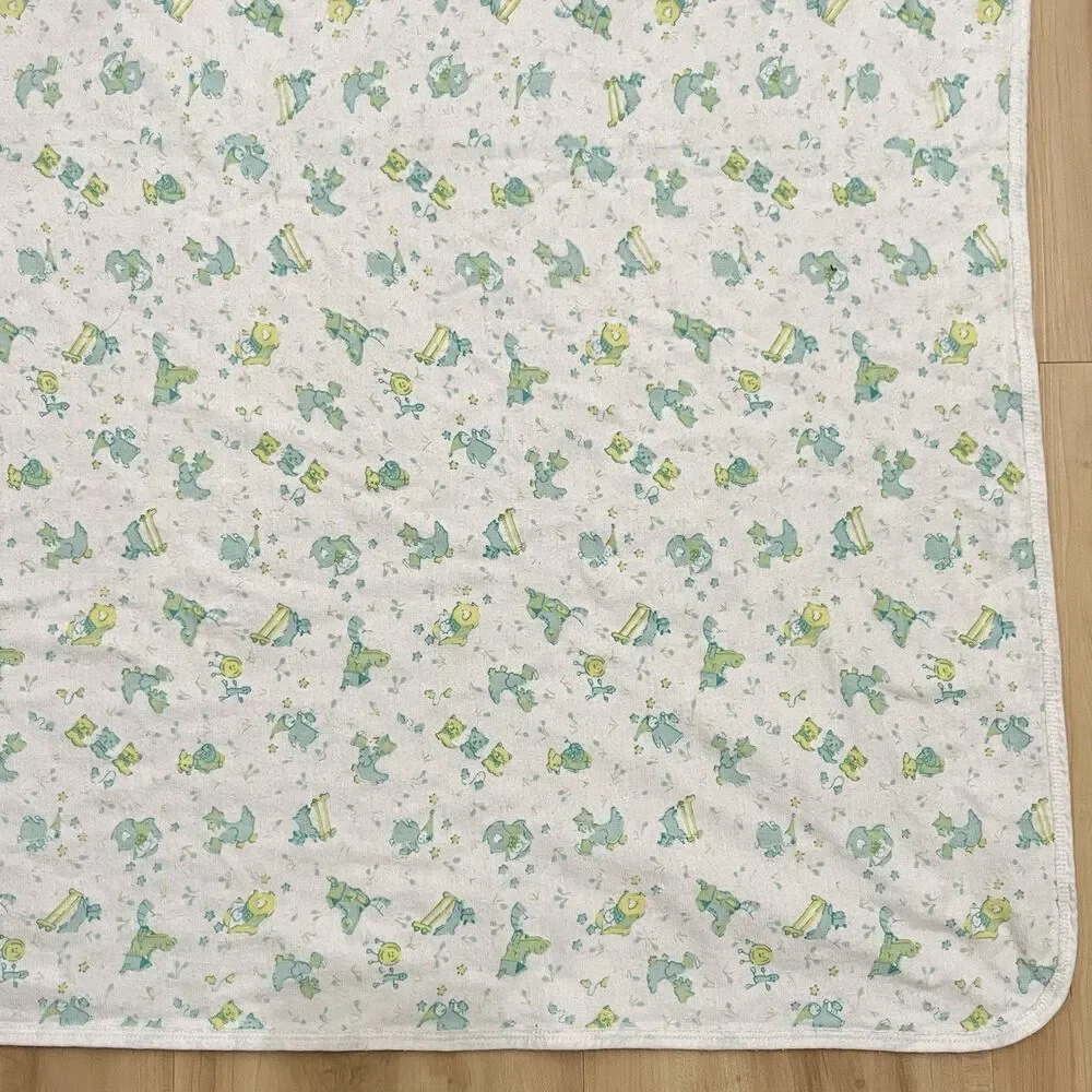 Vintage Carter's Mother Goose Nursery Rhymes Baby Receiving Blanket Cotton USA